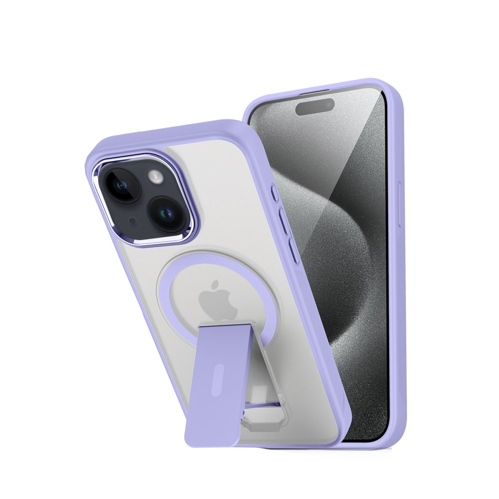 iPhone 14 Tork Magsafe Standlı Kapak - Lila