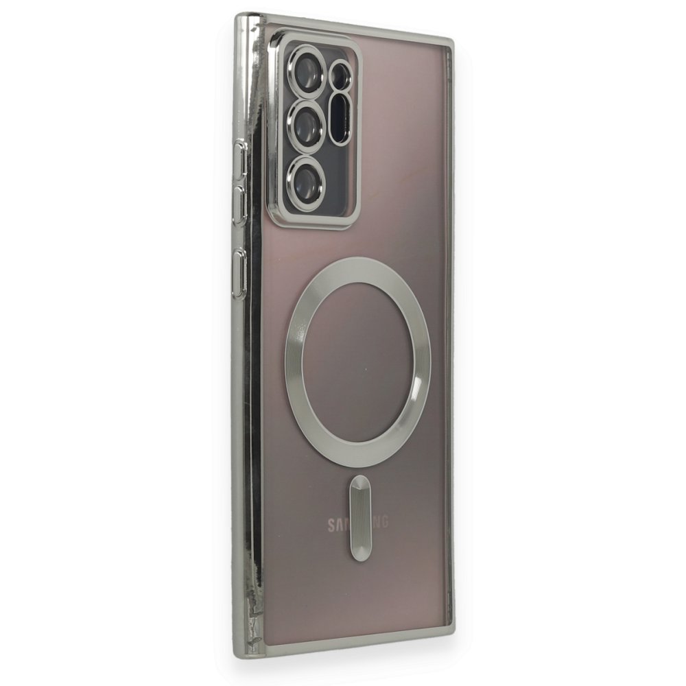  Samsung Galaxy Note 20 Ultra Kılıf Kross Magneticsafe Kapak - Gümüş