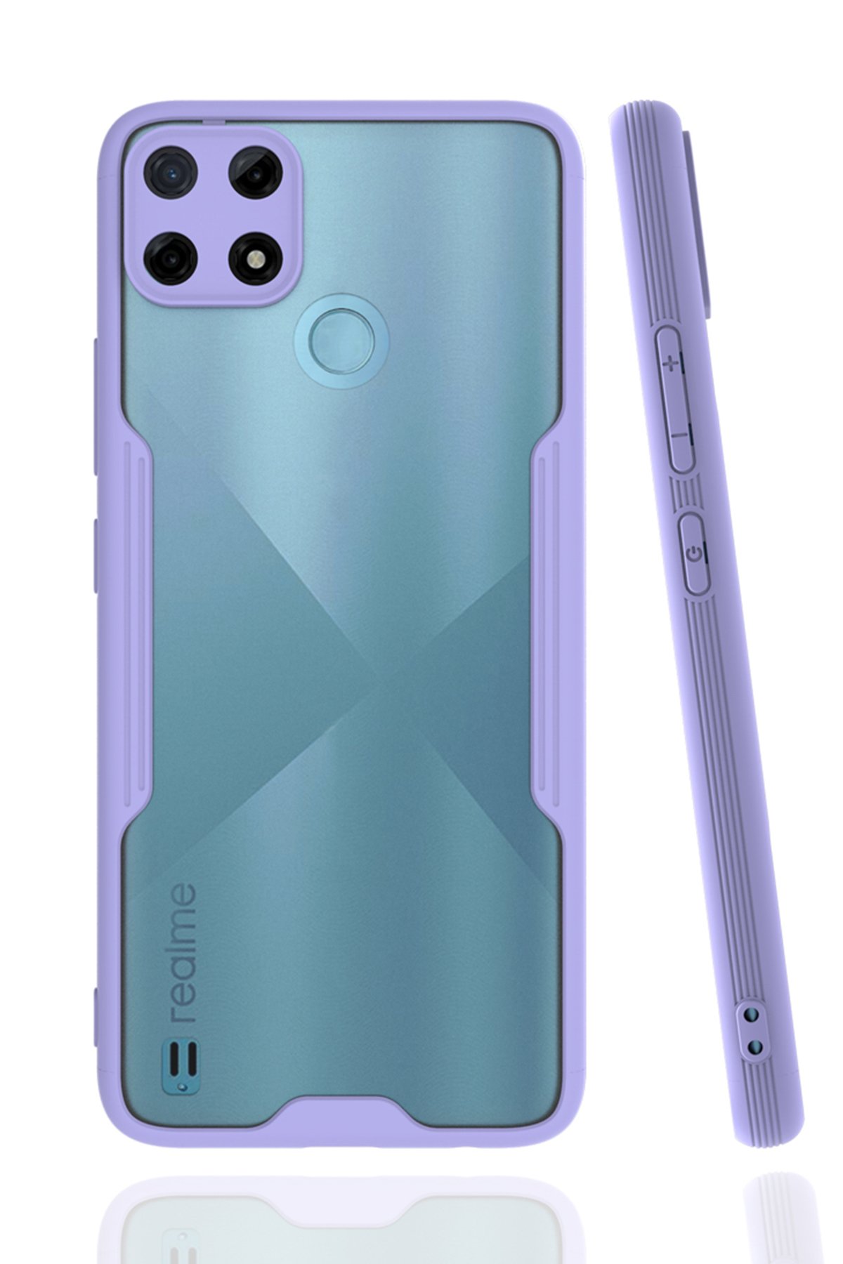  Realme C21Y Kılıf Platin Silikon - Lila