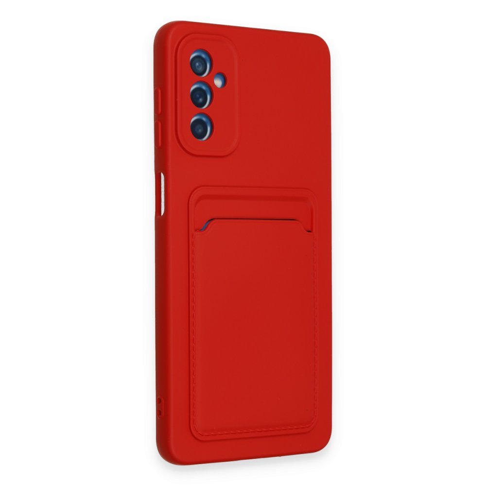  Samsung Galaxy A14 4G Kılıf Kelvin Kartvizitli Silikon - Kırmızı