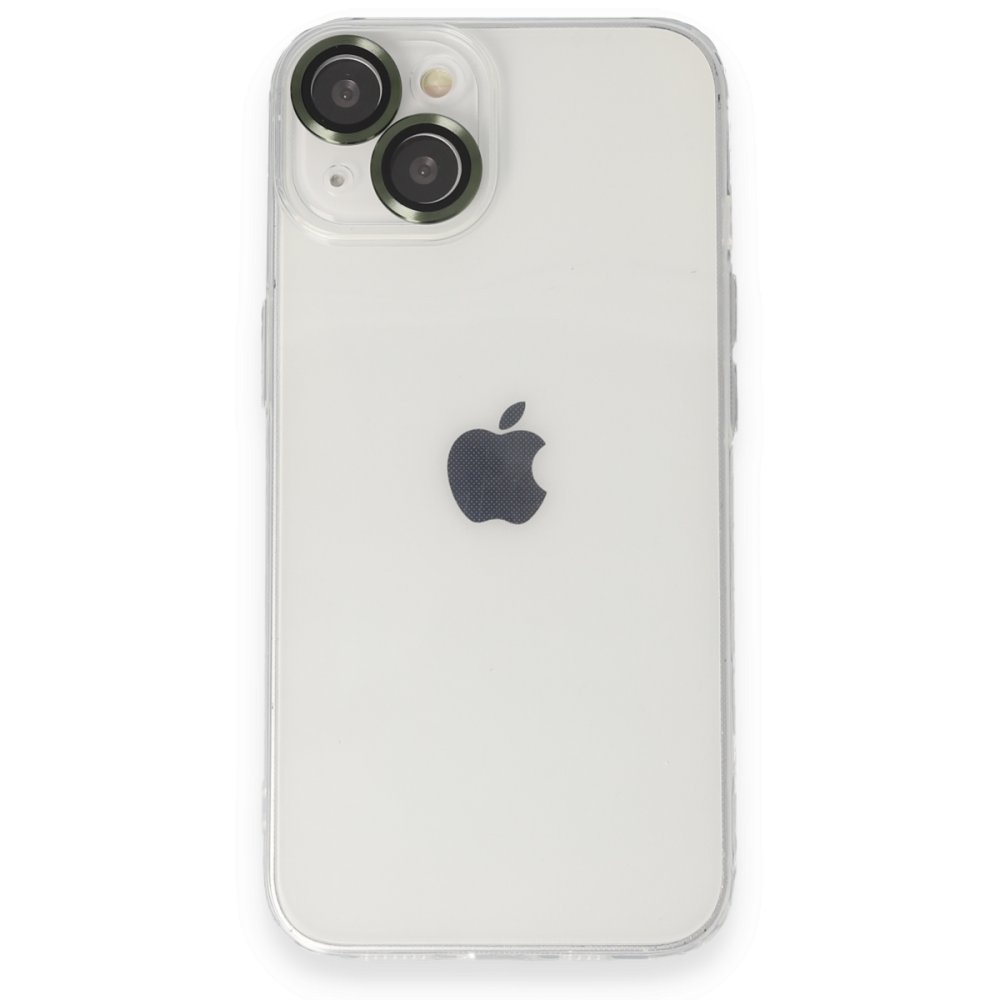  iPhone 14 Kılıf Luko Lens Silikon - Yeşil