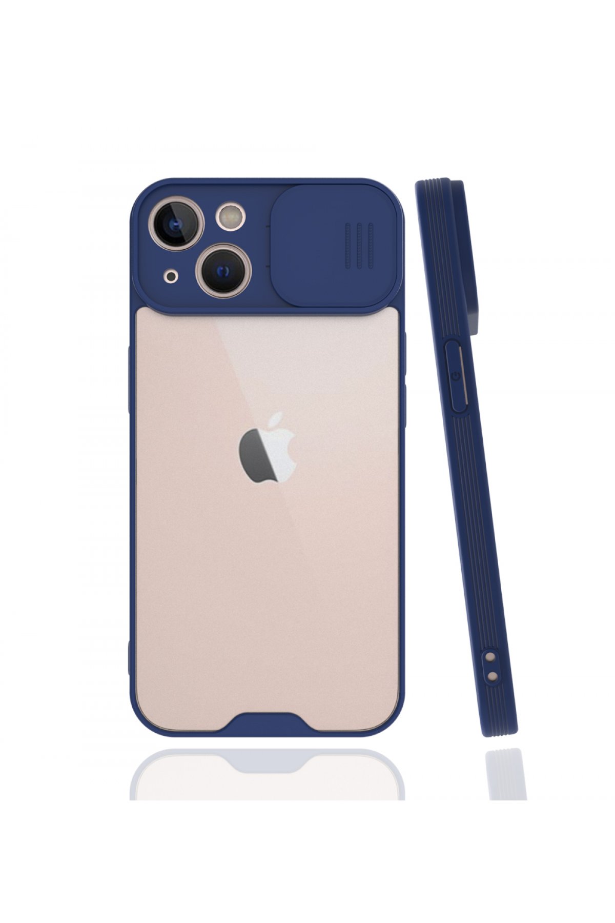  iPhone 13 Mini Kılıf Platin Kamera Koruma Silikon - Lacivert