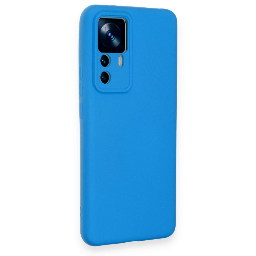 Xiaomi Mi 12T Pro Kılıf Nano içi Kadife Silikon - Mavi  Xiaomi Mi 12T Pro Kılıf Nano içi Kadife Silikon - Mavi