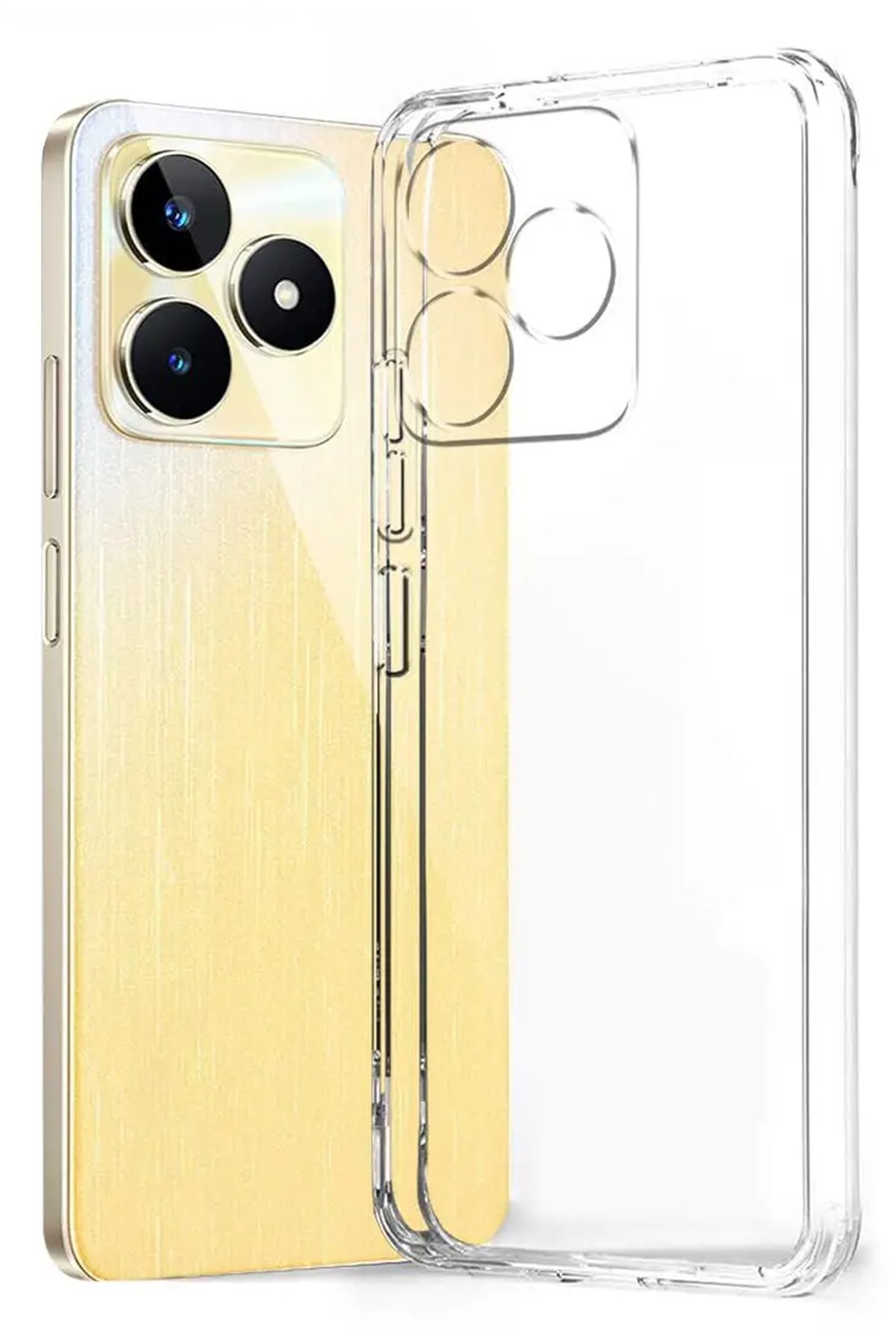 Realme Note 50 4G Kılıf Lüx Şeffaf Silikon Realme Note 50 4G Kılıf Lüx Şeffaf Silikon
