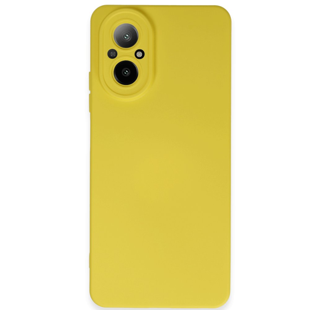 Realme 12 Lite Kılıf Nano içi Kadife Silikon - Sarı  Realme 12 Lite Kılıf Nano içi Kadife Silikon - Sarı