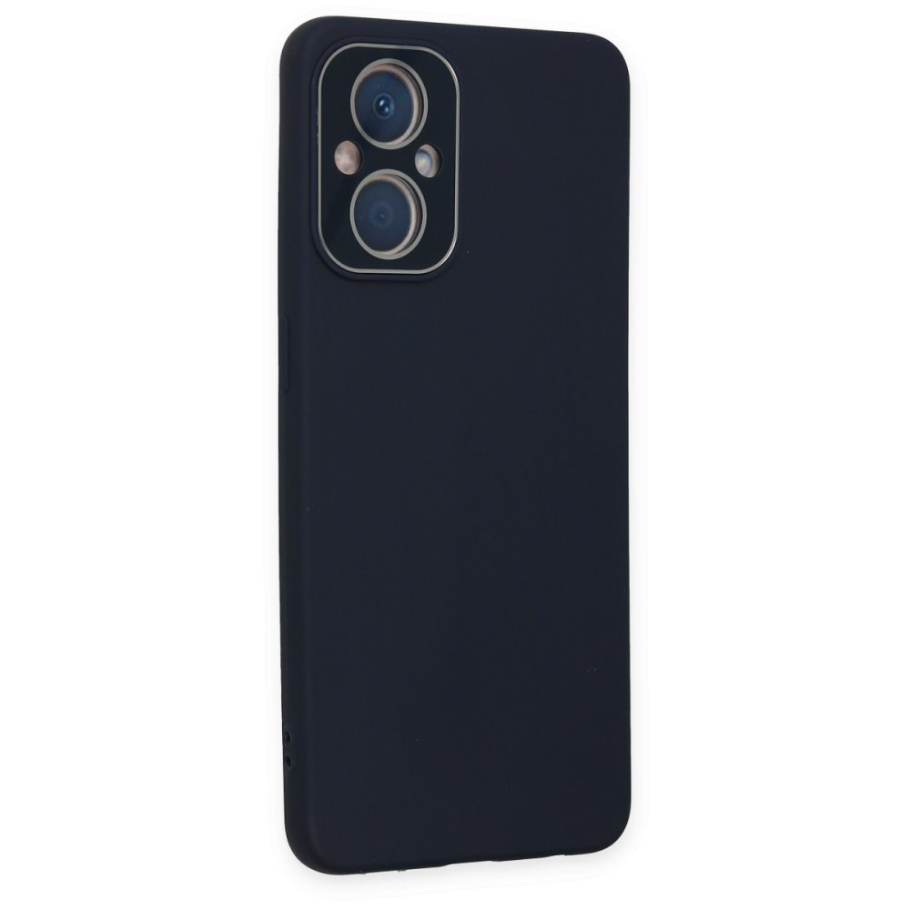  Oppo Reno 8 Lite Kılıf Lansman Glass Kapak - Lacivert
