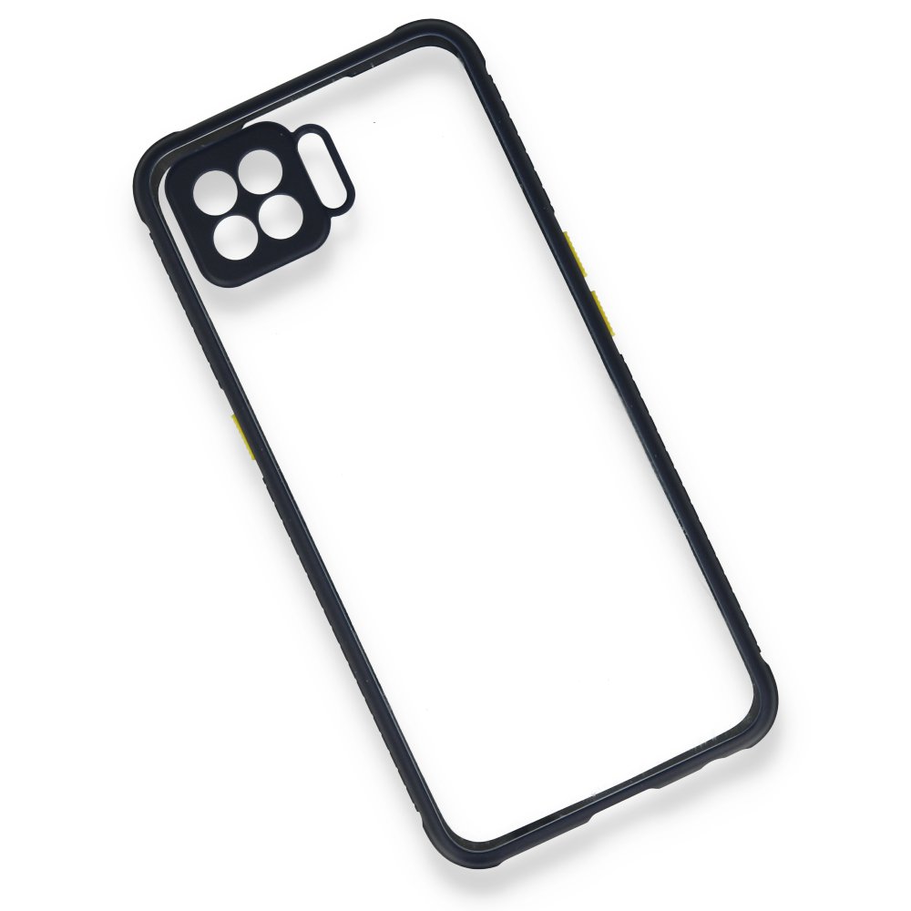  Oppo A73 Kılıf Miami Şeffaf Silikon - Lacivert