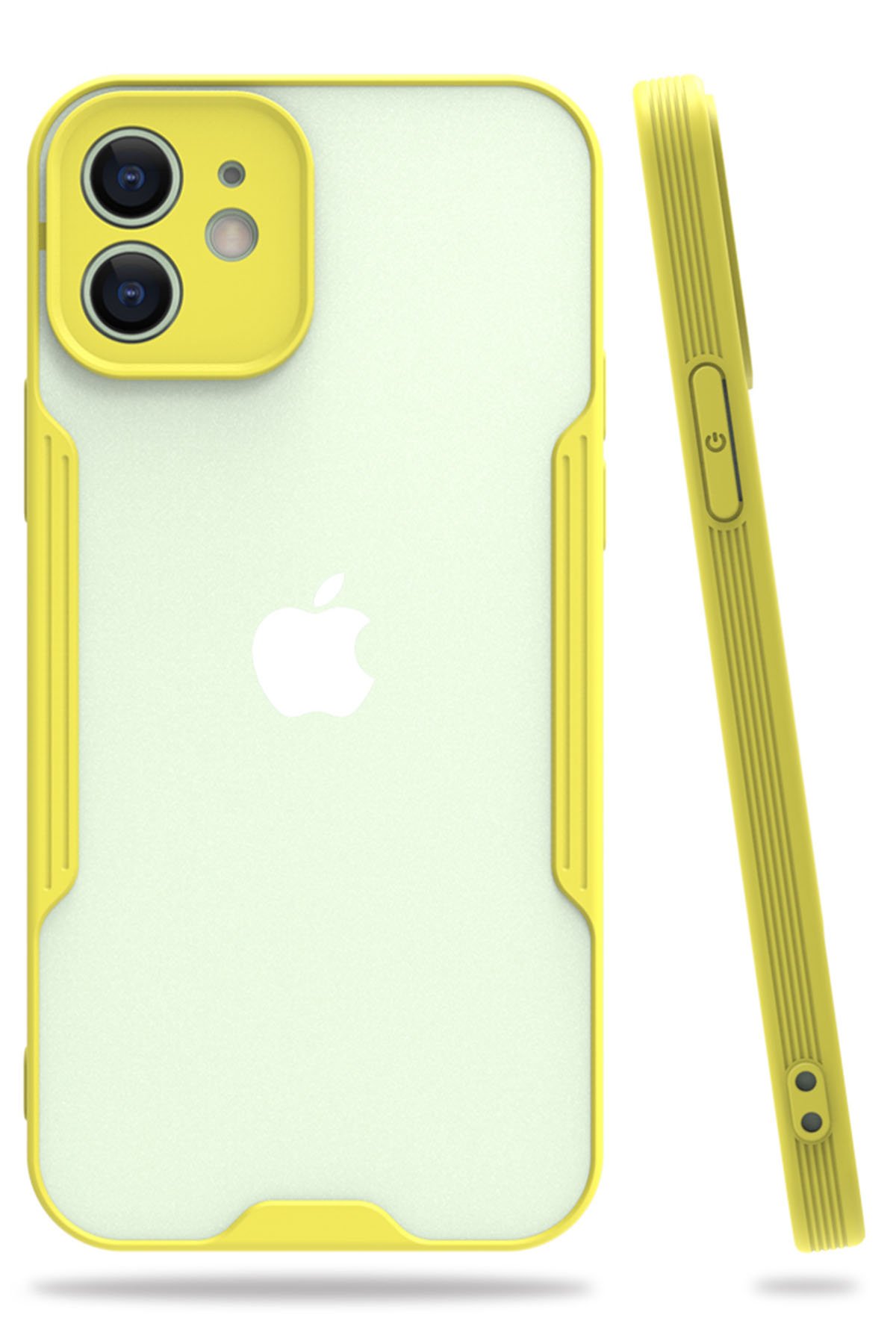 iPhone 12 Kılıf Platin Silikon - Sarı iPhone 12 Kılıf Platin Silikon - Sarı