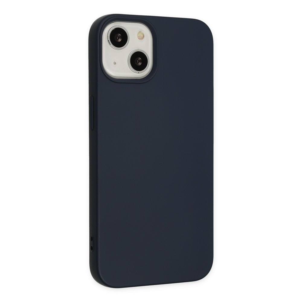  iPhone 14 Plus Kılıf Nano içi Kadife Silikon - Lacivert
