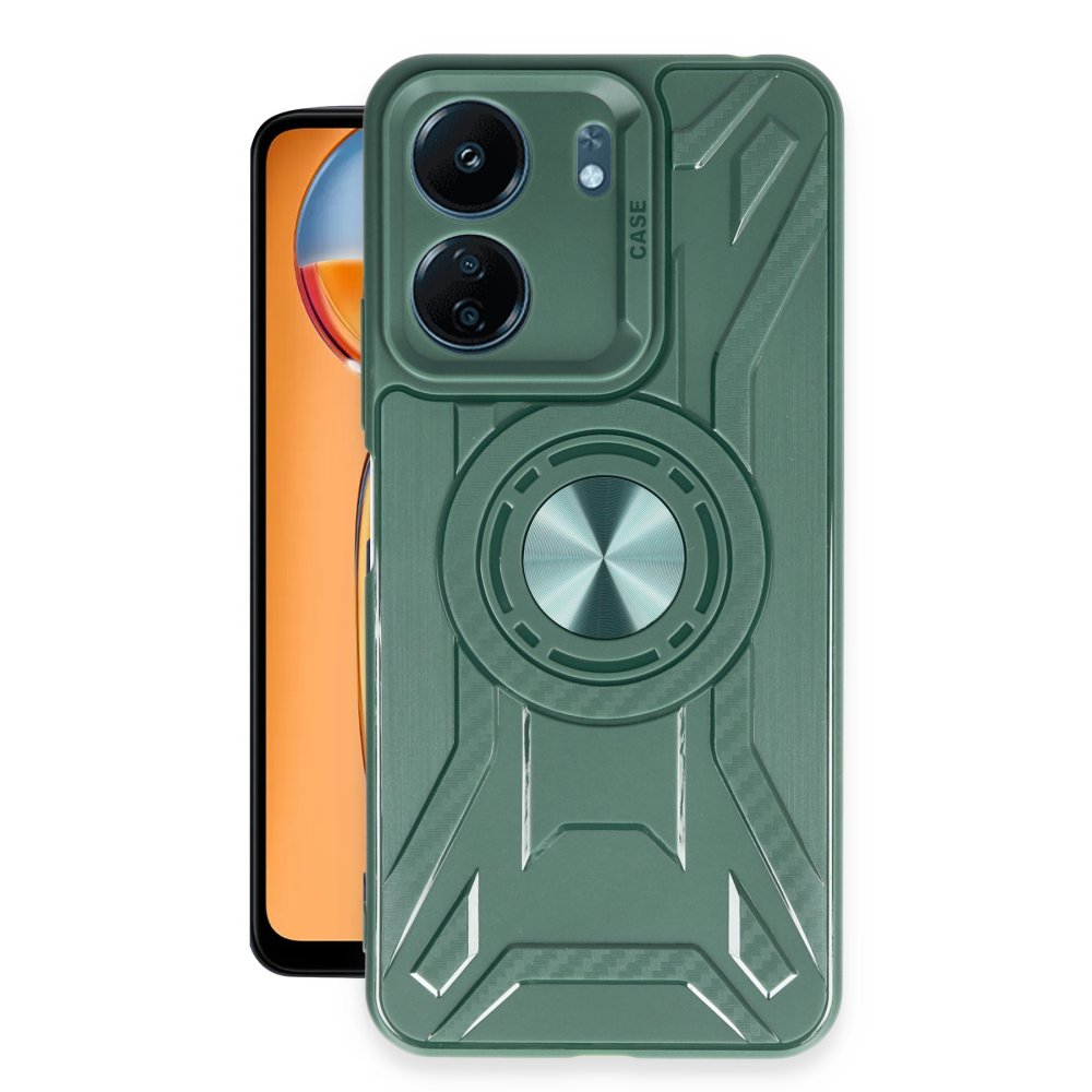  Xiaomi Poco C65 Kılıf Lincoln Silikon - Koyu Yeşil