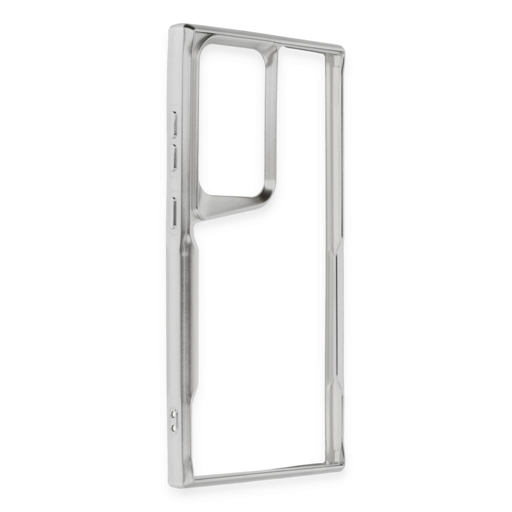  Samsung Galaxy S23 Ultra Kılıf Boyi Silikon Kapak - Gümüş