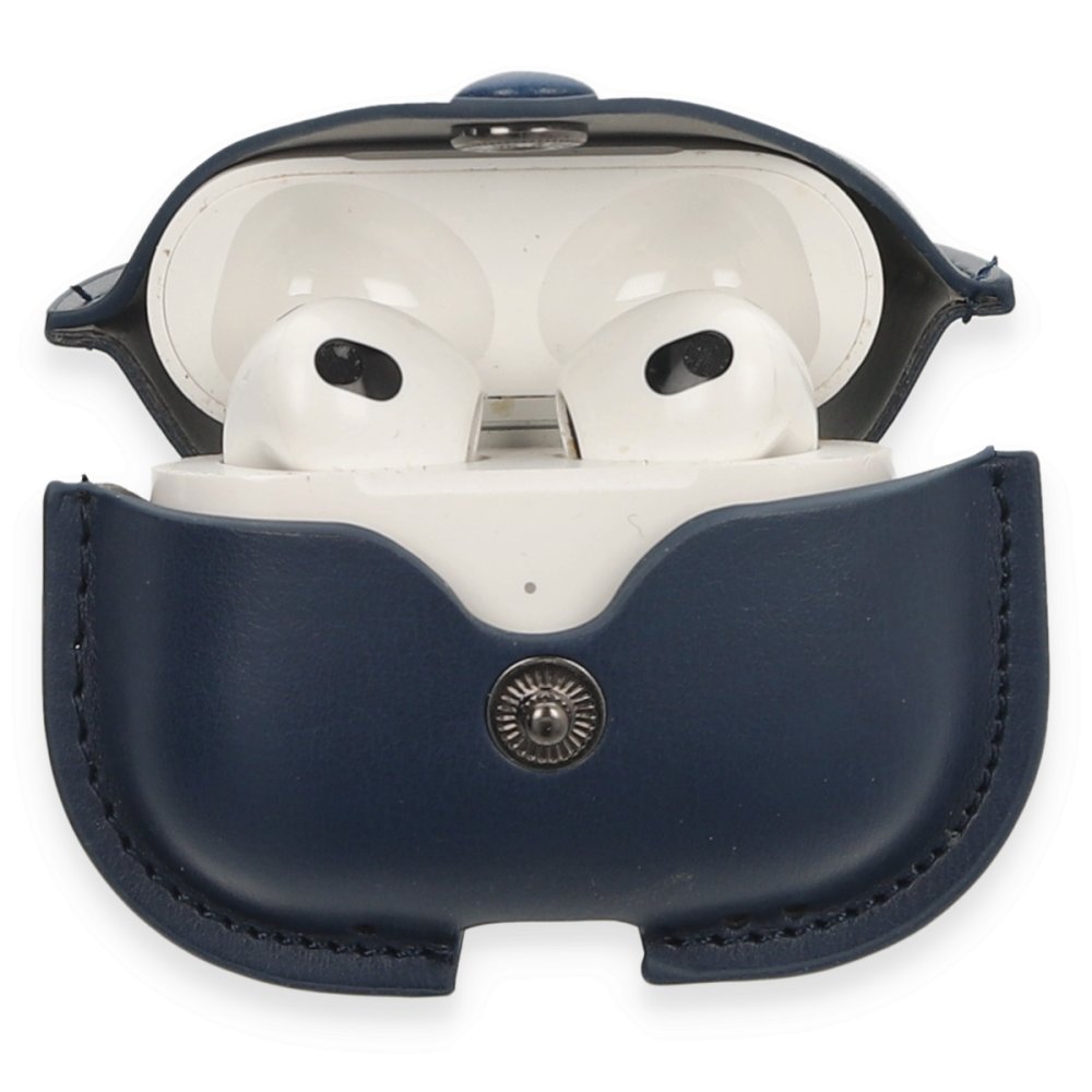 Airpods 3 (3.nesil) Çanta Deri Kılıf - Lacivert Airpods 3 (3.nesil) Çanta Deri Kılıf - Lacivert