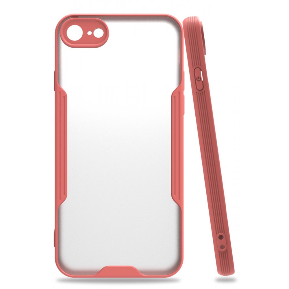  iPhone SE 2020 Kılıf Platin Silikon - Pembe