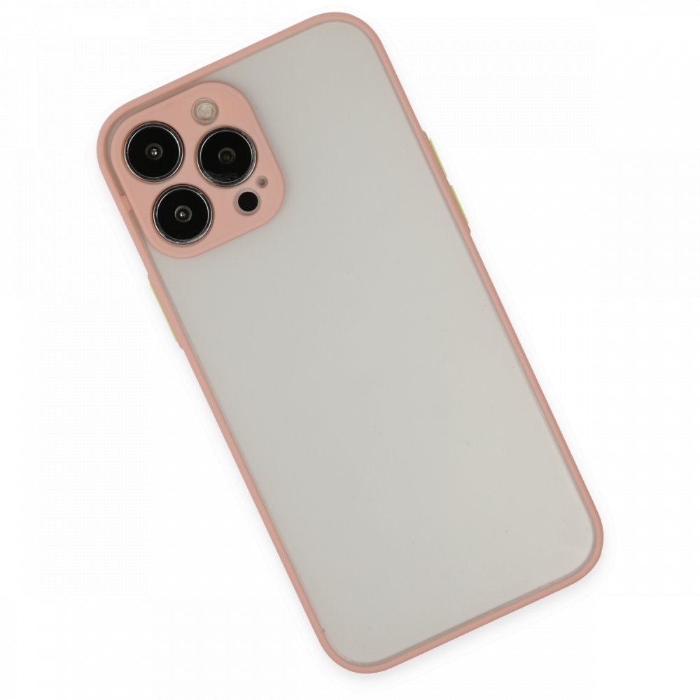 iPhone 13 Pro Max Kılıf Montreal Silikon Kapak - Pembe  iPhone 13 Pro Max Kılıf Montreal Silikon Kapak - Pembe