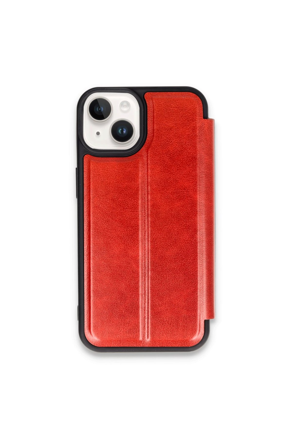  iPhone 15 Kılıf Flip Cover - Kırmızı