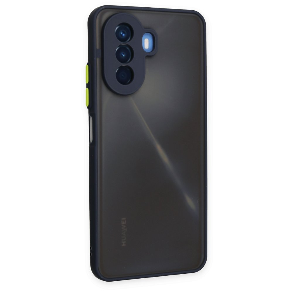 Huawei Nova Y70 Kılıf Montreal Silikon Kapak - Lacivert Huawei Nova Y70 Kılıf Montreal Silikon Kapak - Lacivert