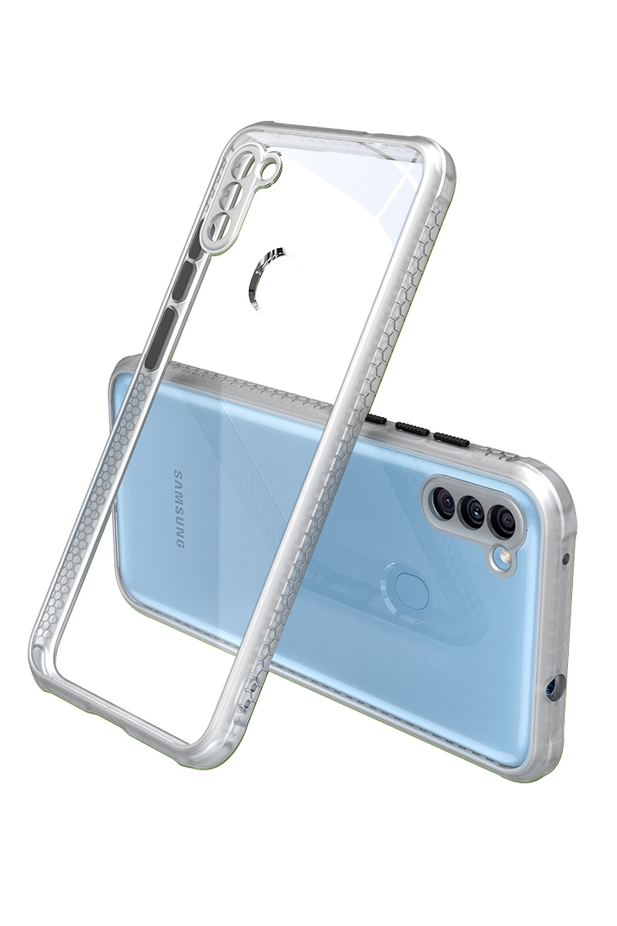  Samsung Galaxy M11 Kılıf Miami Şeffaf Silikon - Şeffaf