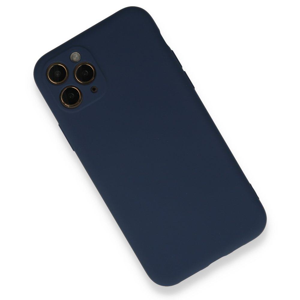 iPhone 11 Pro Kılıf Nano içi Kadife Silikon - Lacivert iPhone 11 Pro Kılıf Nano içi Kadife Silikon - Lacivert