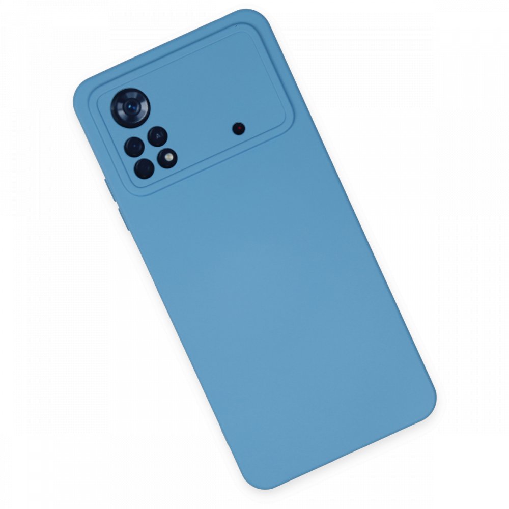  Xiaomi Poco X4 Pro 5G Kılıf Nano içi Kadife Silikon - Mavi
