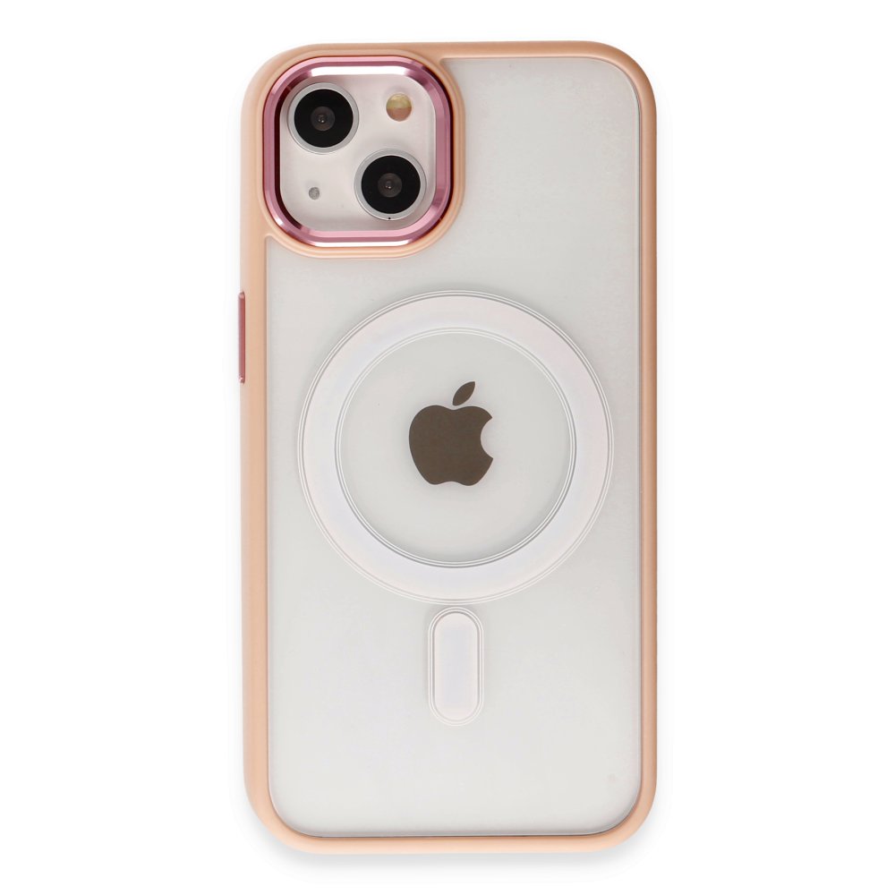  iPhone 15 Kılıf Room Magneticsafe Silikon - Pudra