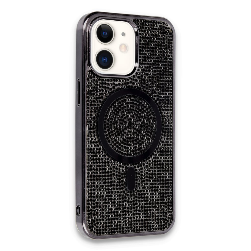 iPhone 11 Kılıf Diamond Magsafe Kapak - Siyah iPhone 11 Kılıf Diamond Magsafe Kapak - Siyah