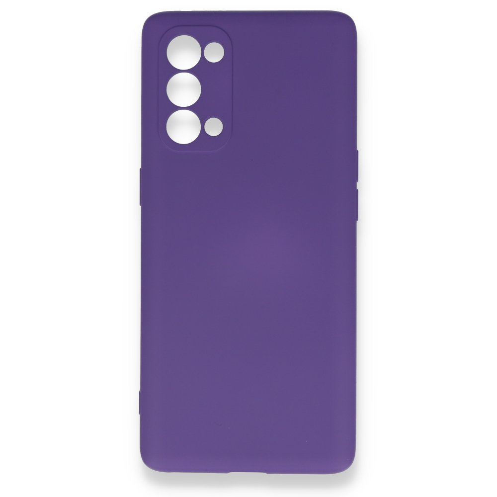  Oppo Reno 5 Pro Kılıf Nano içi Kadife Silikon - Mor