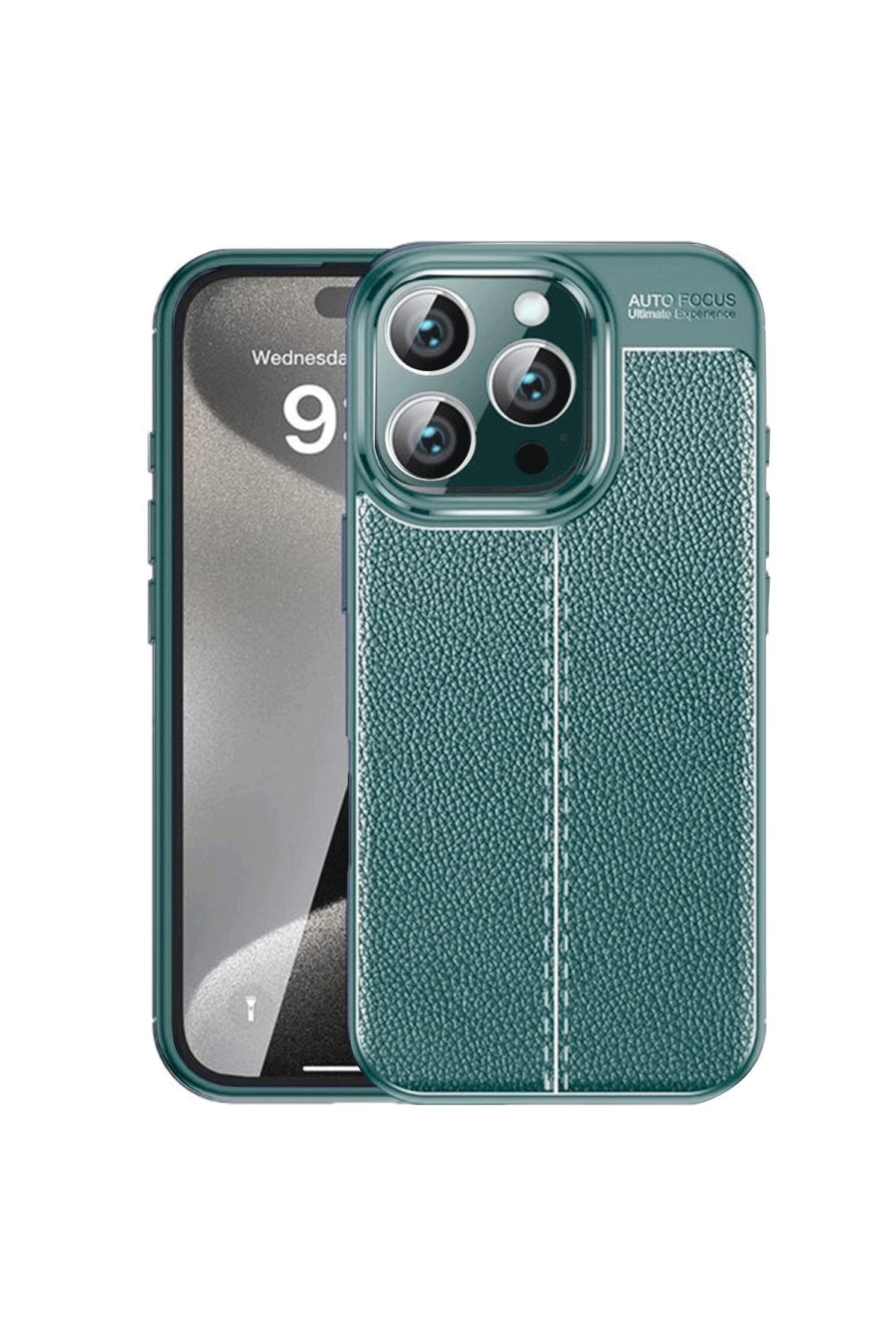  iPhone 16 Pro Max Kılıf Auto Focus Kapak - Koyu Yeşil