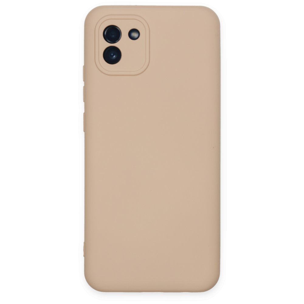  Samsung Galaxy A03 Kılıf Nano içi Kadife Silikon - Pudra