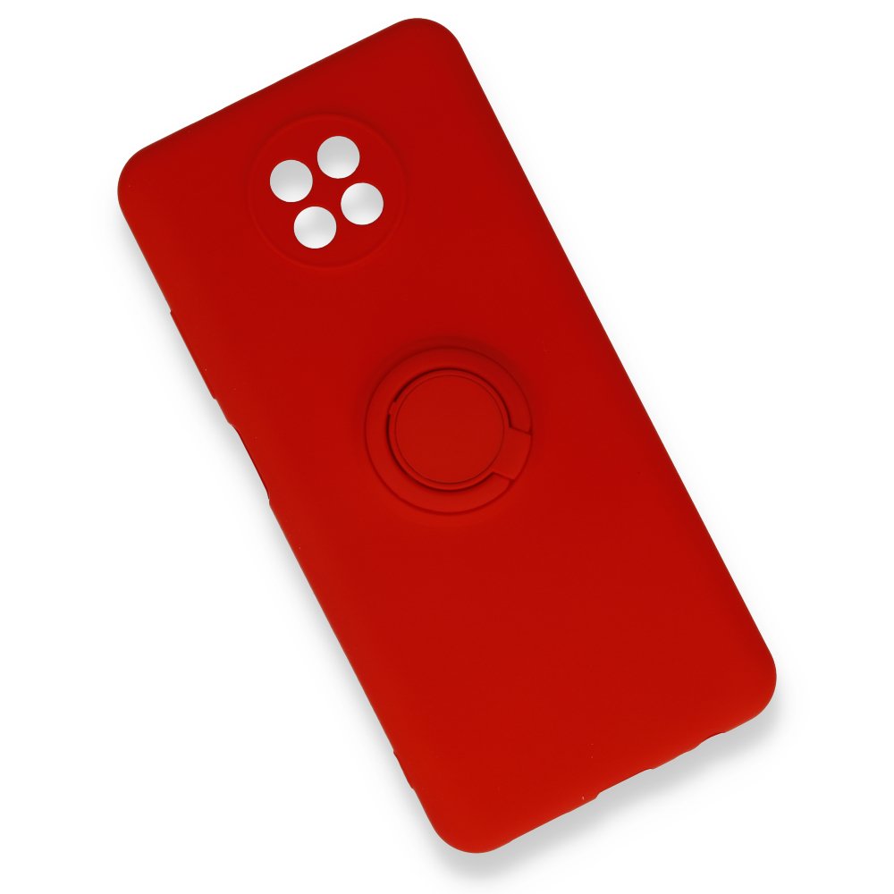 Redmi Note 9 5G Kılıf Viktor Yüzüklü Silikon - Kırmızı Redmi Note 9 5G Kılıf Viktor Yüzüklü Silikon - Kırmızı
