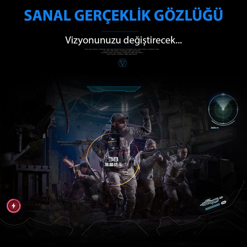  Shinecon SC-G02ED 3D Sanal Gerçeklik Gözlüğü - Siyah