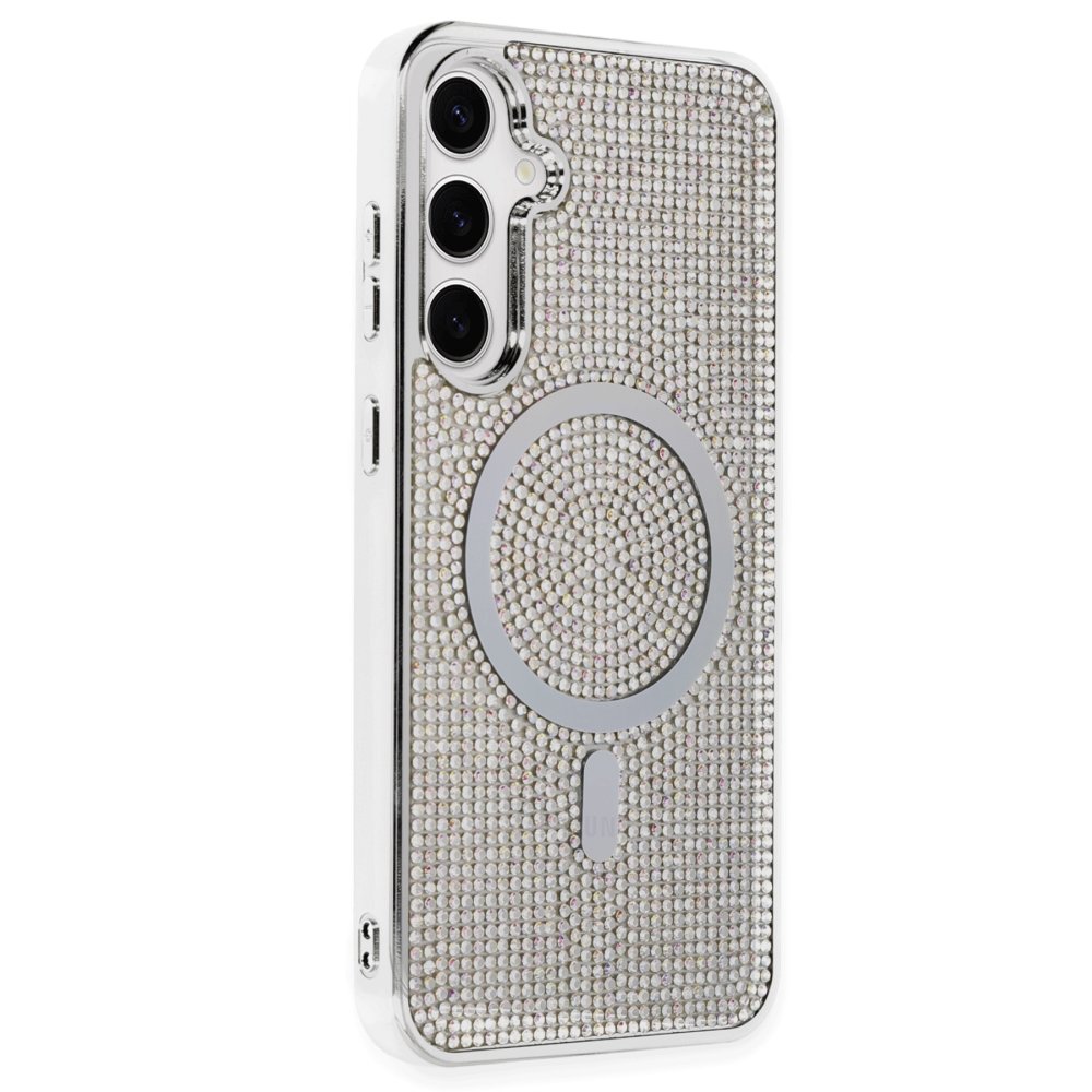  Samsung Galaxy S23 Kılıf Diamond Magsafe Kapak - Rainbow