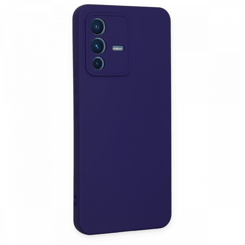 Vivo V23 5G Kılıf Nano içi Kadife Silikon - Mor Vivo V23 5G Kılıf Nano içi Kadife Silikon - Mor