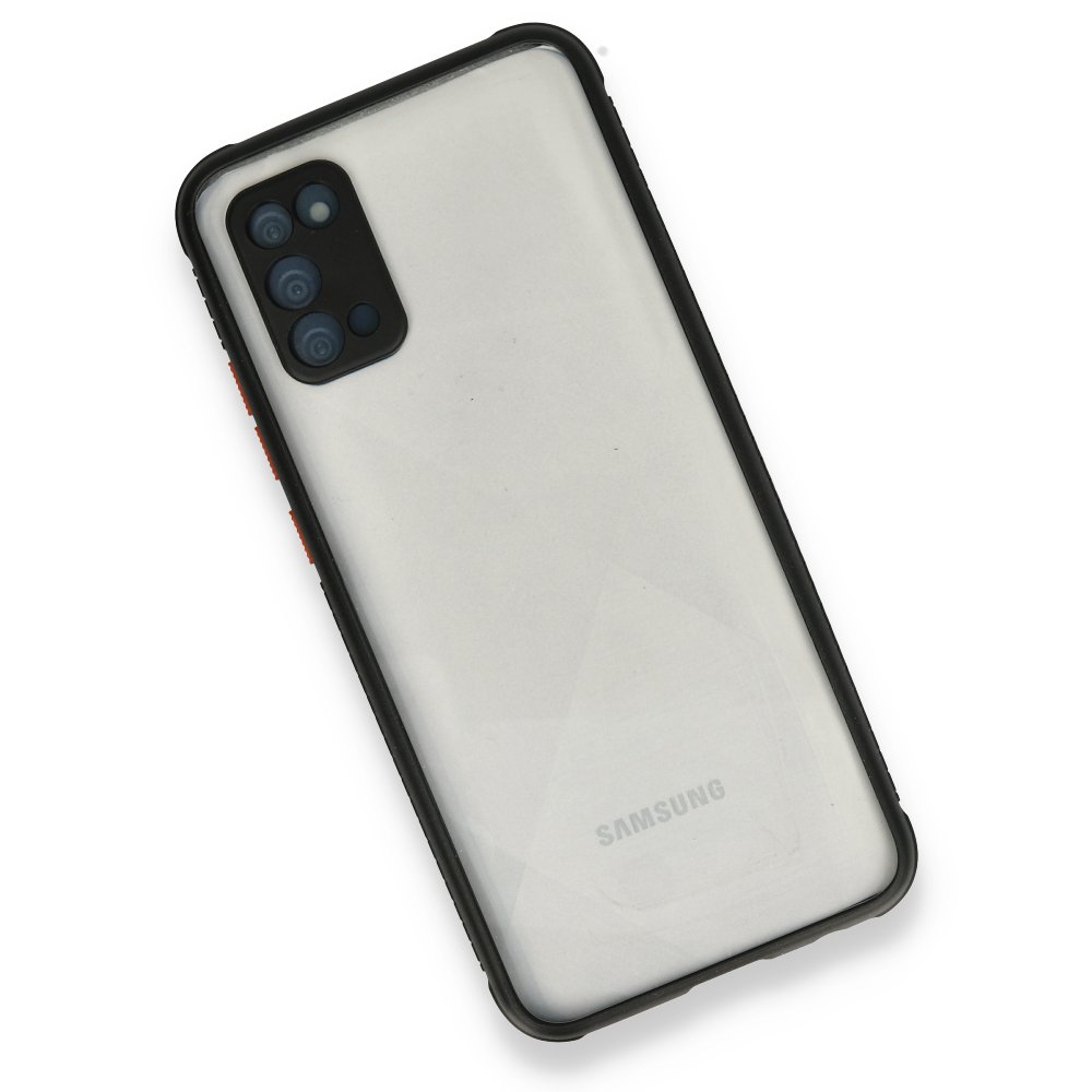  Samsung Galaxy A02S Kılıf Miami Şeffaf Silikon - Siyah