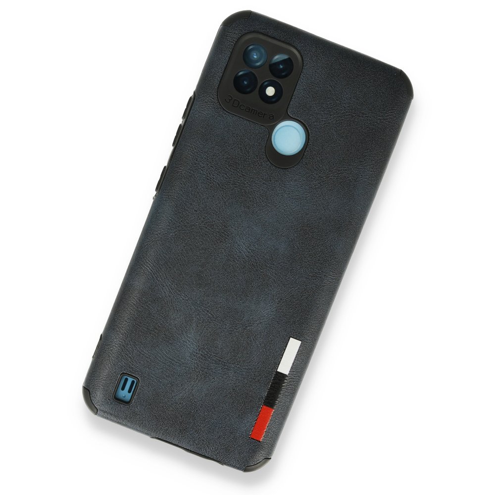 Realme C21 Kılıf Loop Deri Silikon - Lacivert Realme C21 Kılıf Loop Deri Silikon - Lacivert