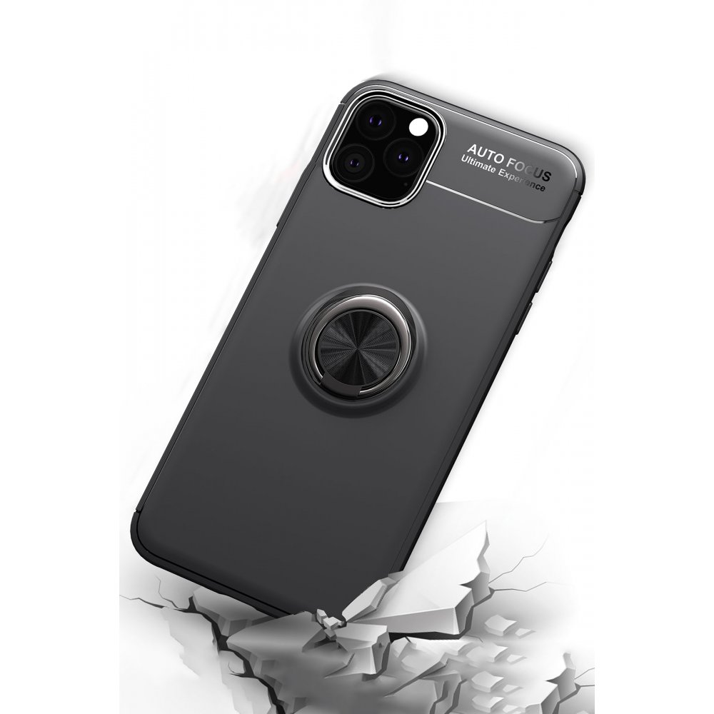  iPhone 11 Pro Kılıf Range Yüzüklü Silikon - Mavi