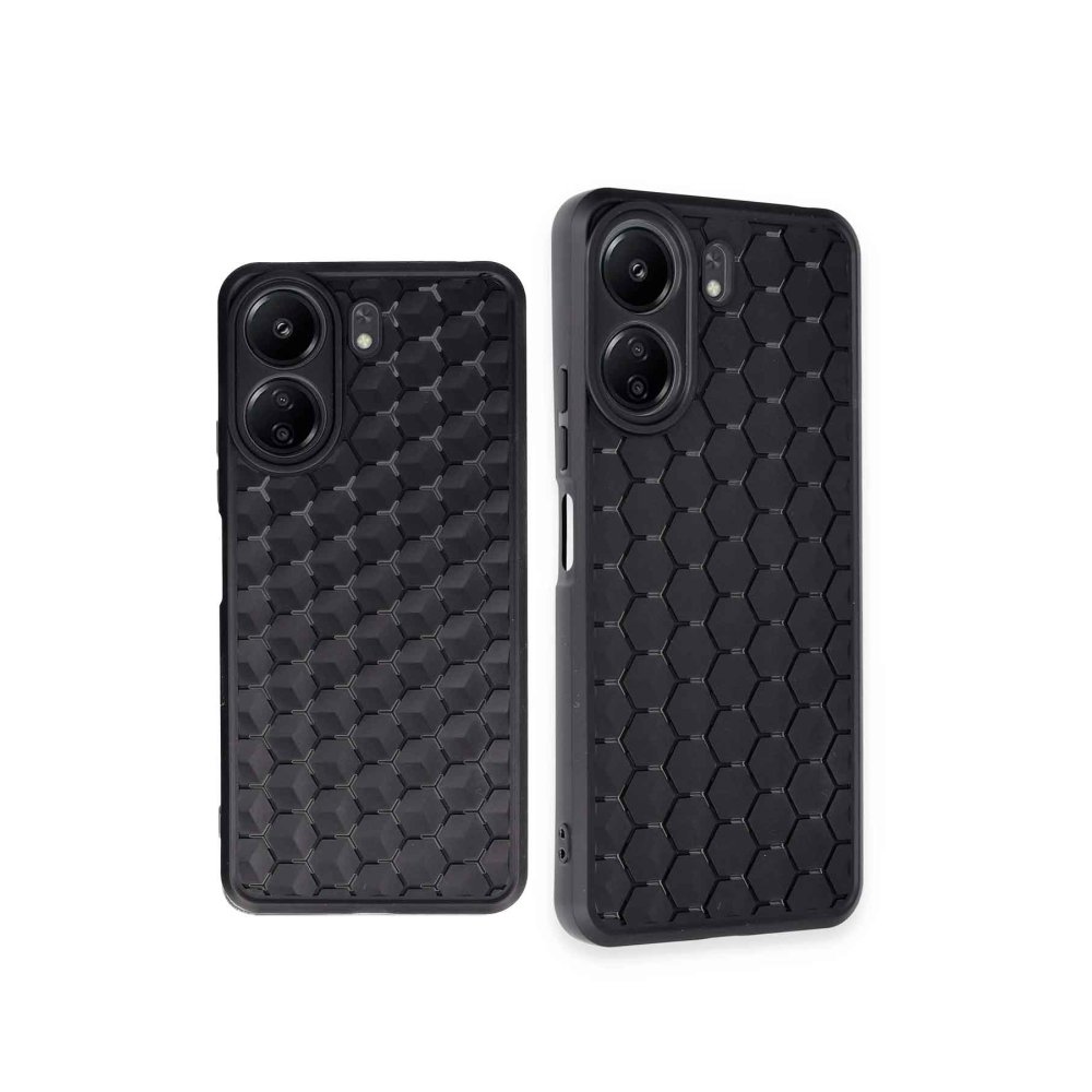 Redmi 13C Kılıf Petek Silikon Kapak - Siyah
