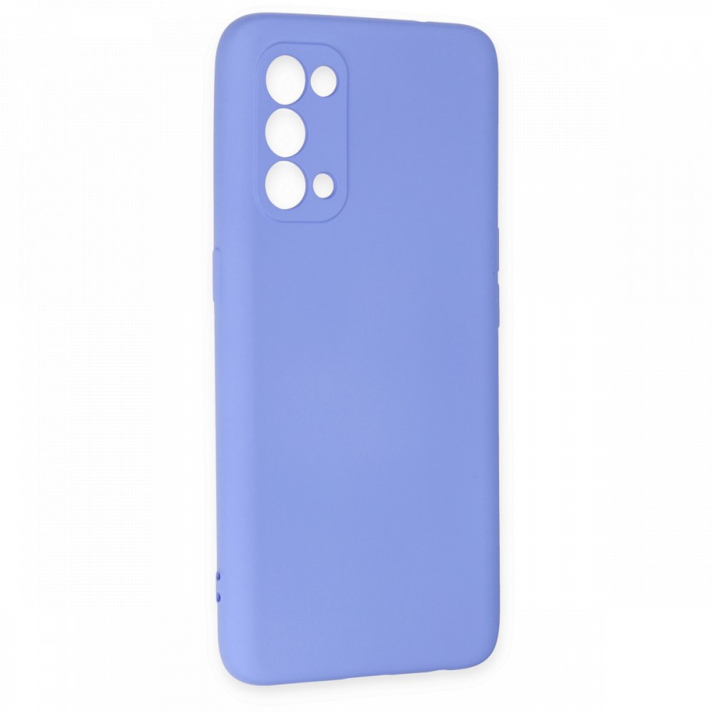 Oppo Reno 5 Kılıf Nano içi Kadife Silikon - Lila  Oppo Reno 5 Kılıf Nano içi Kadife Silikon - Lila