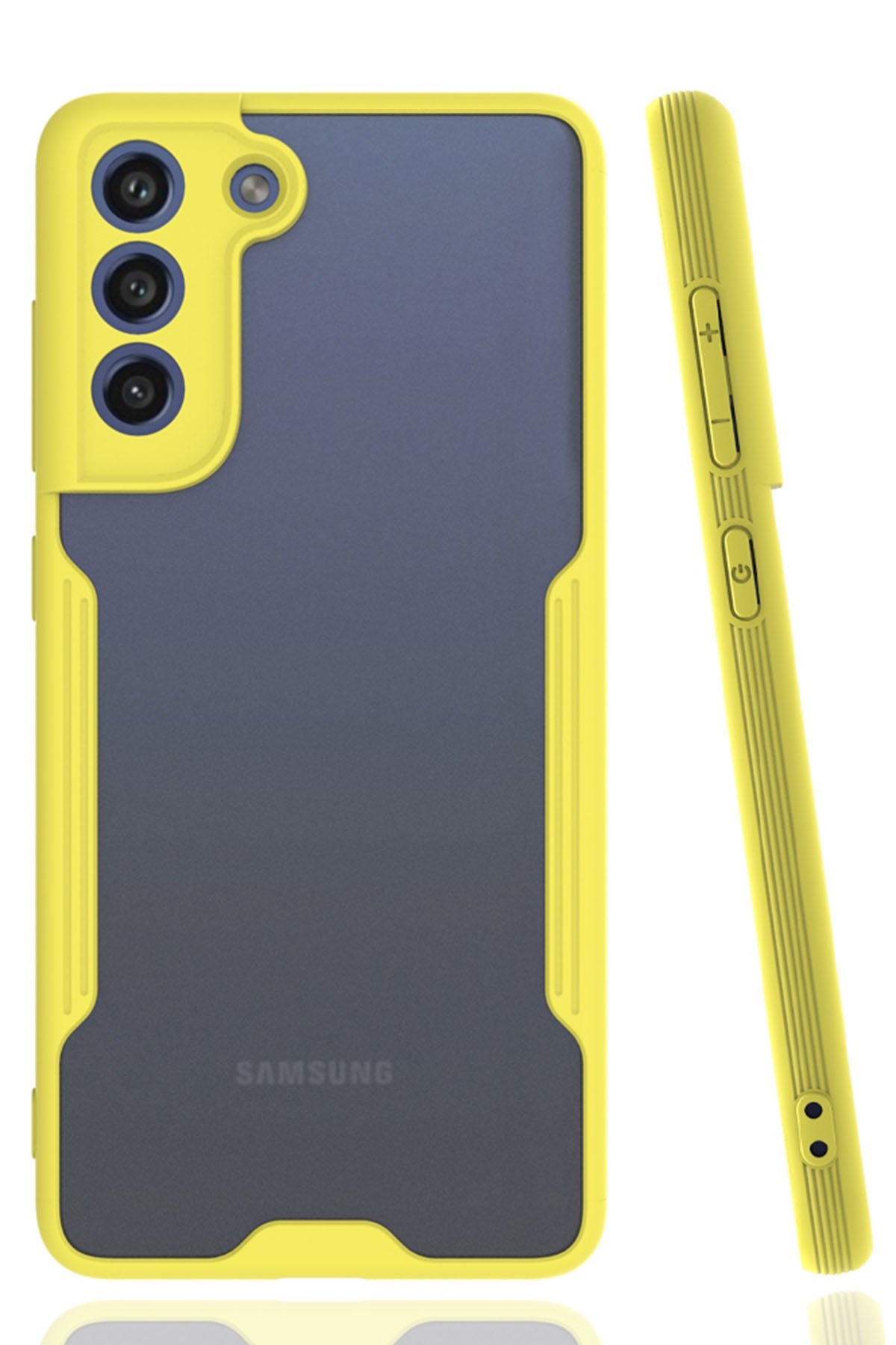  Samsung Galaxy S21 FE Kılıf Platin Silikon - Sarı