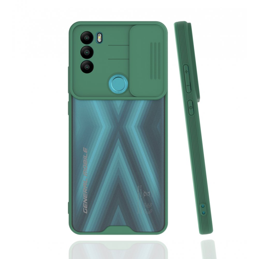  General Mobile GM 21 Plus Kılıf Platin Kamera Koruma Silikon - Yeşil
