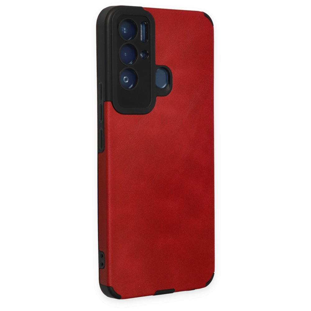 Tecno Pova Neo Kılıf Loop Deri Silikon - Kırmızı Tecno Pova Neo Kılıf Loop Deri Silikon - Kırmızı