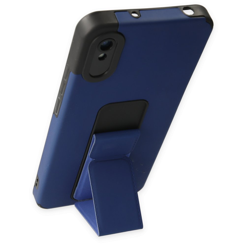 Redmi 9A Kılıf Mega Standlı Silikon - Mavi Redmi 9A Kılıf Mega Standlı Silikon - Mavi