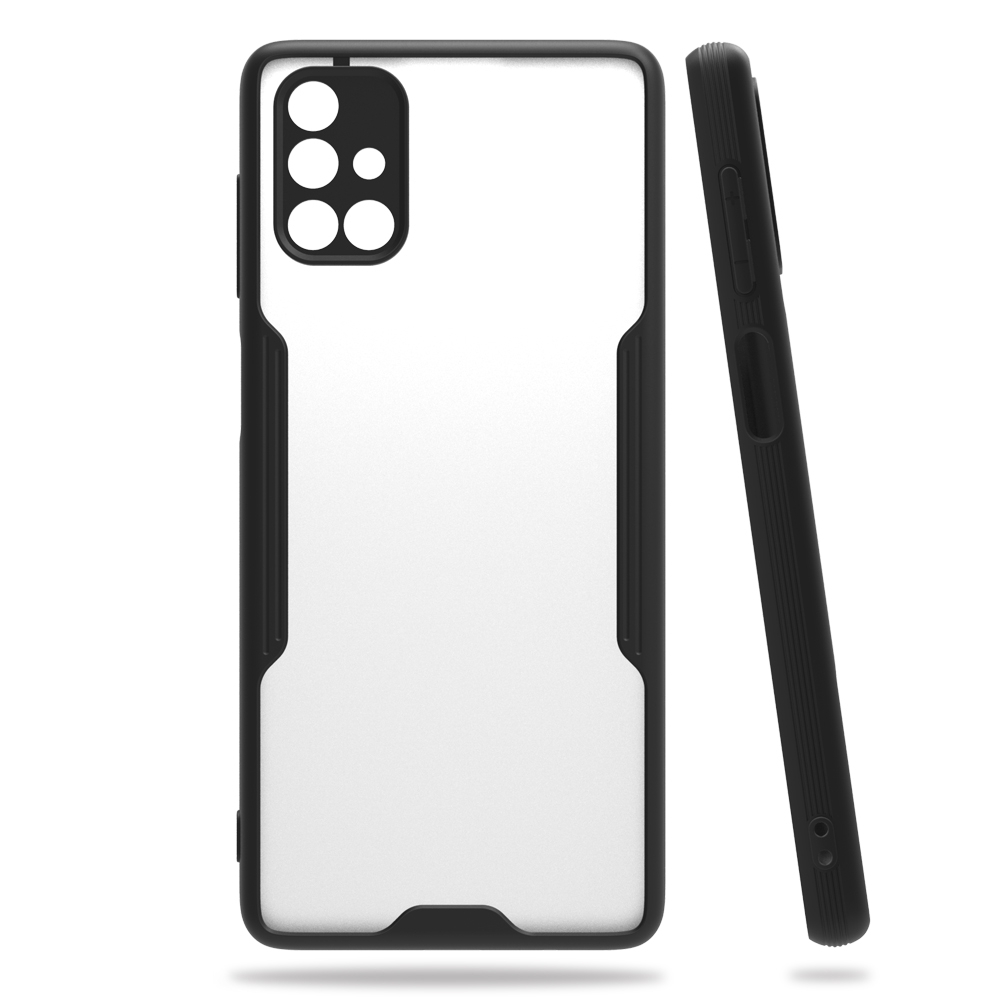  Samsung Galaxy M51 Kılıf Platin Silikon - Siyah
