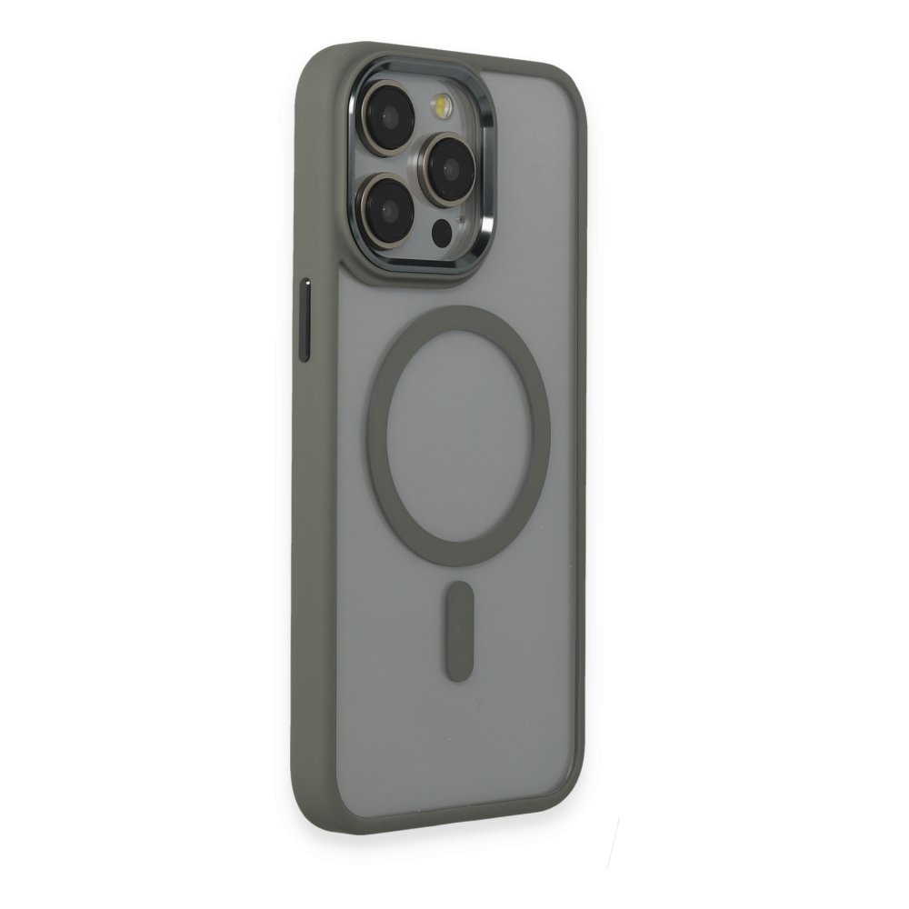 iPhone 15 Pro Max Kılıf Room Magneticsafe Silikon - Gri iPhone 15 Pro Max Kılıf Room Magneticsafe Silikon - Gri