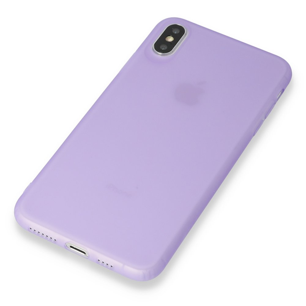  iPhone XS Max Kılıf Hopi Silikon - Mor
