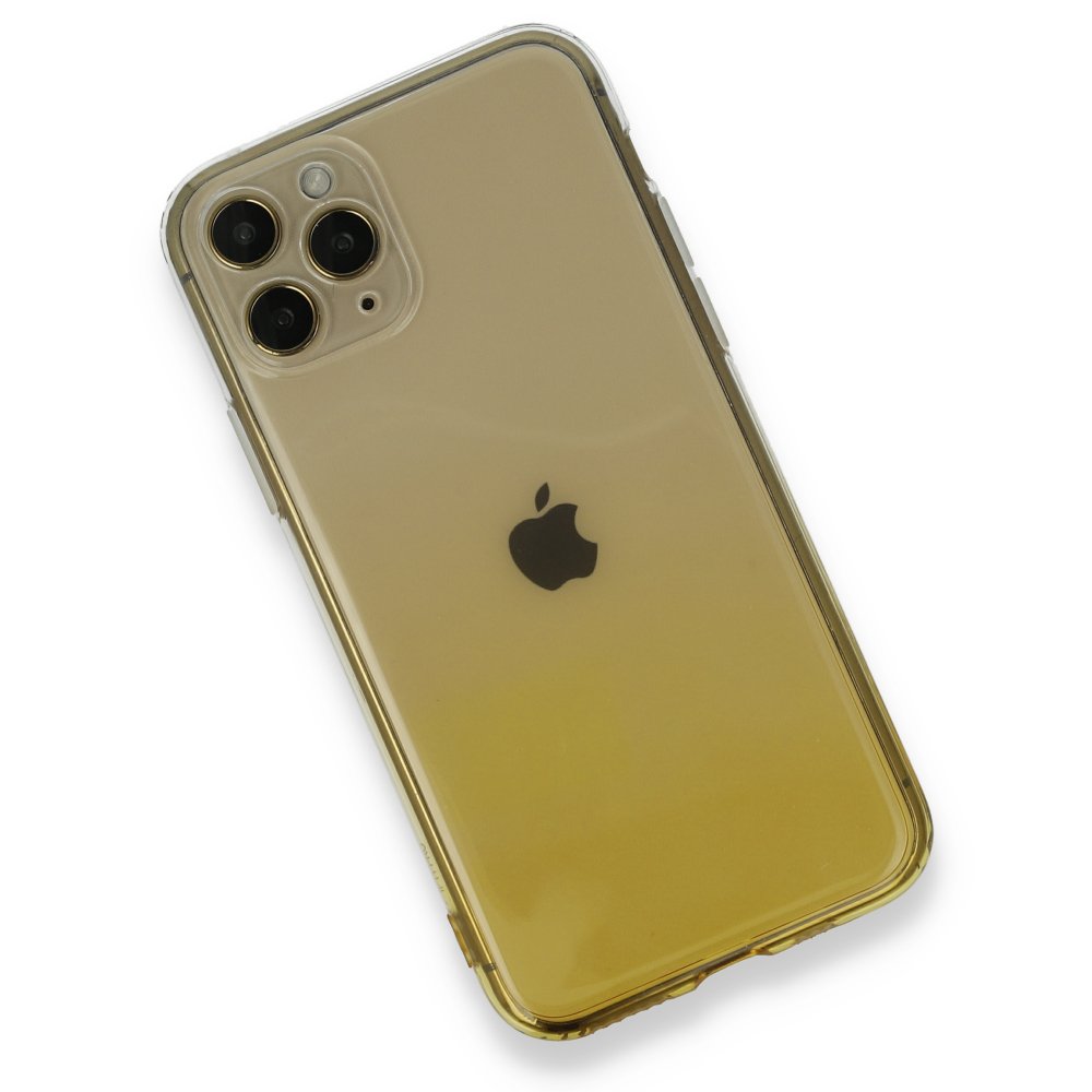  iPhone 11 Pro Kılıf Lüx Çift Renkli Silikon - Sarı