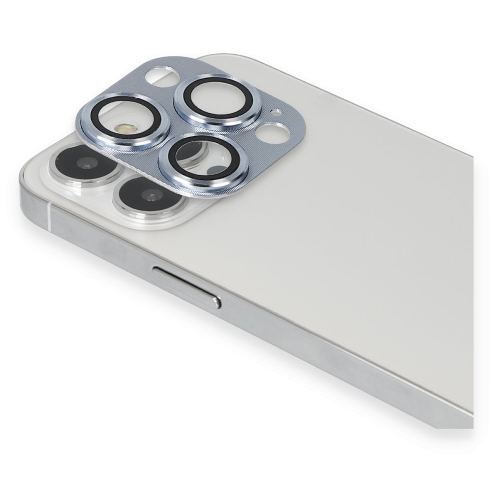  iPhone 13 Pro Max Pers Alüminyum Kamera Lens - Sierra Blue