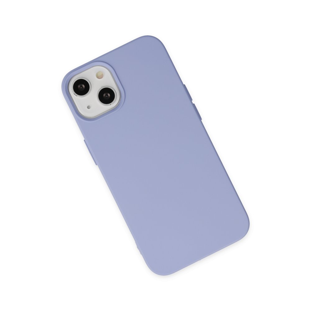 iPhone 14 Plus Kılıf Nano içi Kadife Silikon - Lila  iPhone 14 Plus Kılıf Nano içi Kadife Silikon - Lila
