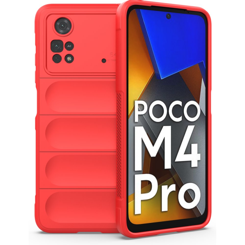  Xiaomi Poco M4 Pro 4G Kılıf Optimum Silikon - Kırmızı