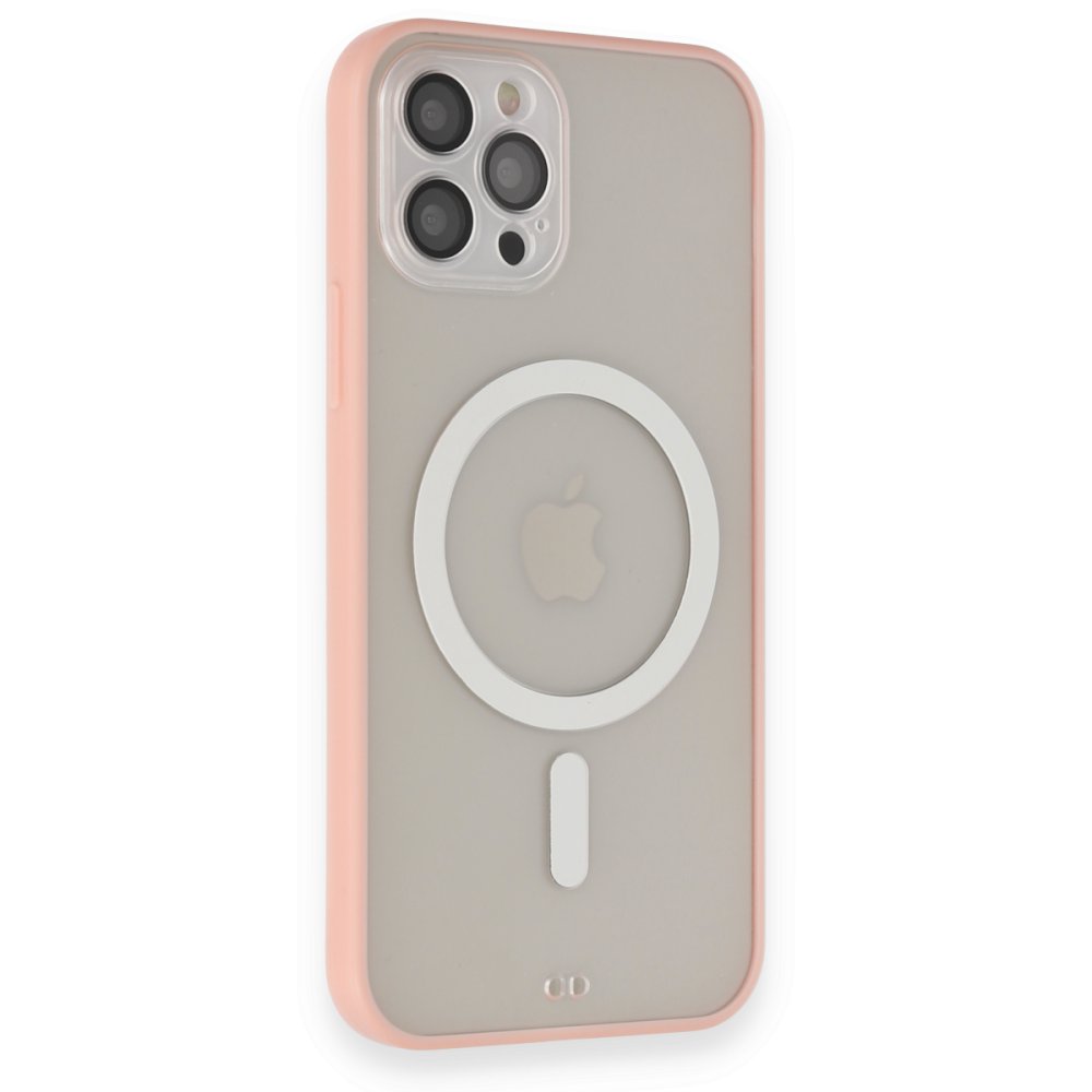  iPhone 12 Pro Max Kılıf Grand Magneticsafe Kapak - Pembe