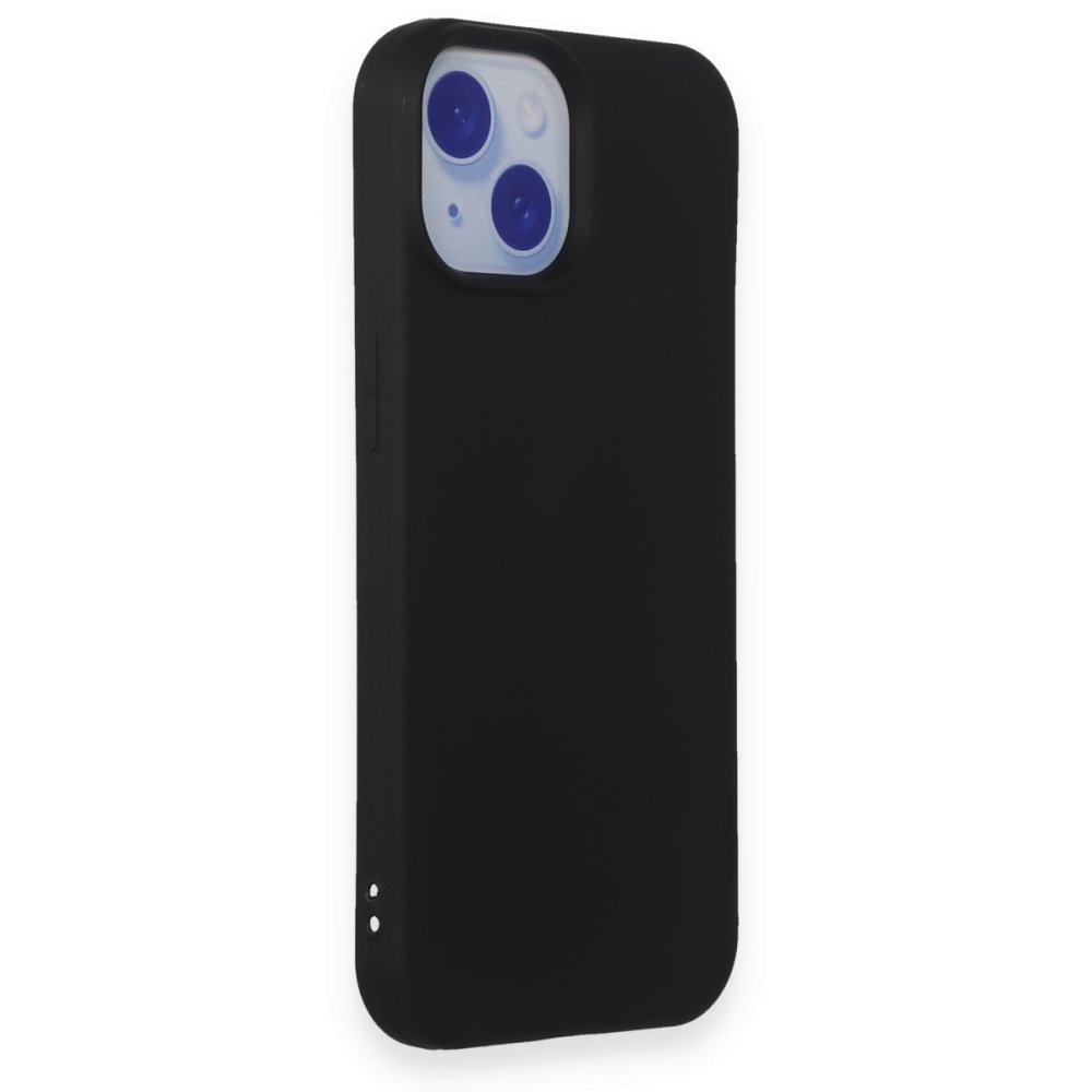  iPhone 15 Kılıf Nano içi Kadife Silikon - Siyah